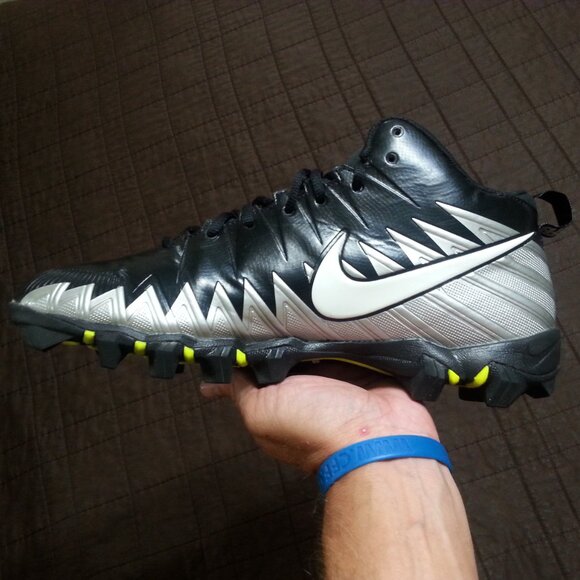 Nike Alpha Football Cleats Men;s 11 Black Silver 8787122-001 - Picture 4 of 15